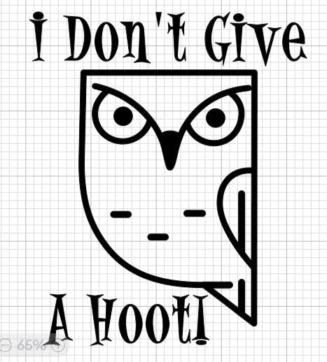 I Don't Give A Hoot Decal