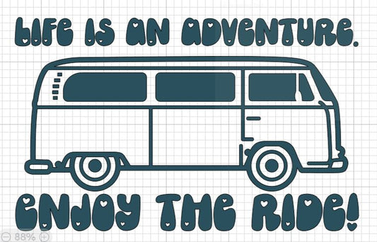 Life Is An Adeventure Volkswagen RV Decal