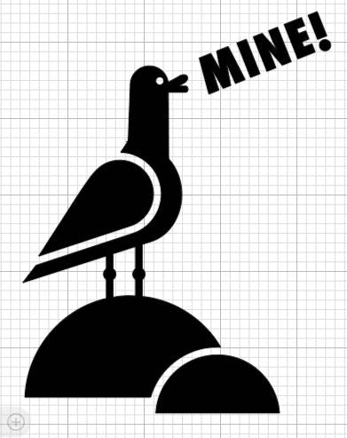 Mine! Seagull Decal