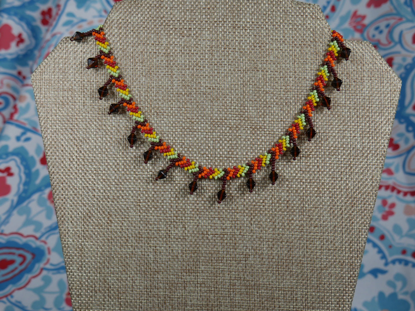 Fall Inspired Woven Beaded Choker