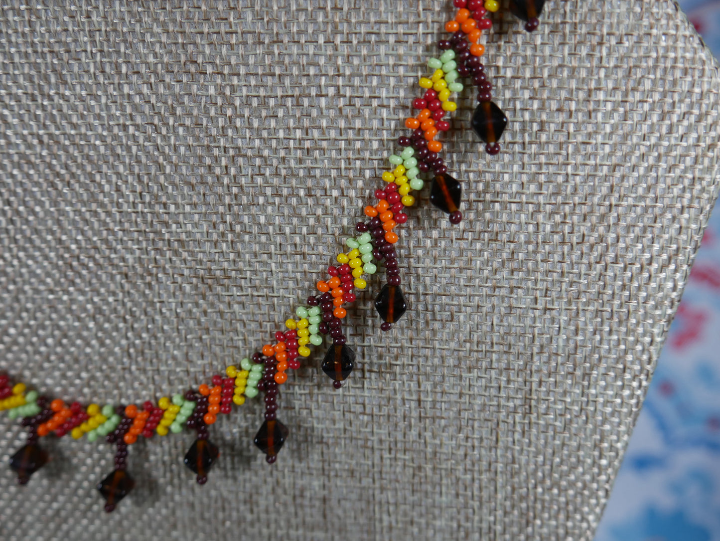 Fall Inspired Woven Beaded Choker