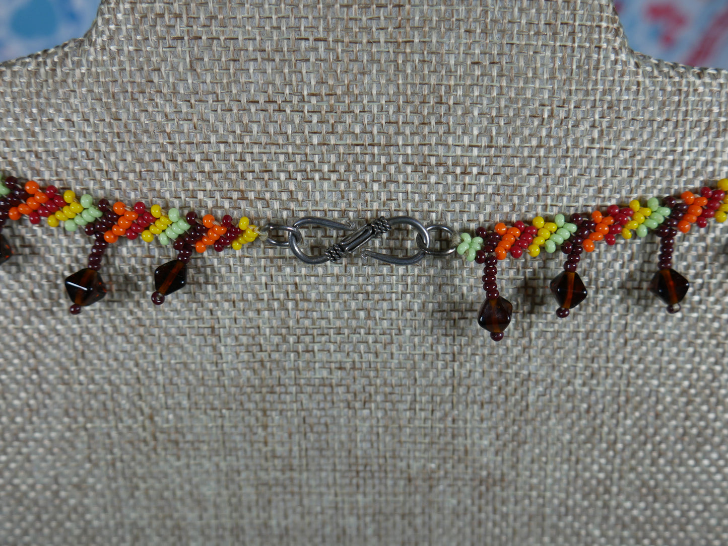 Fall Inspired Woven Beaded Choker