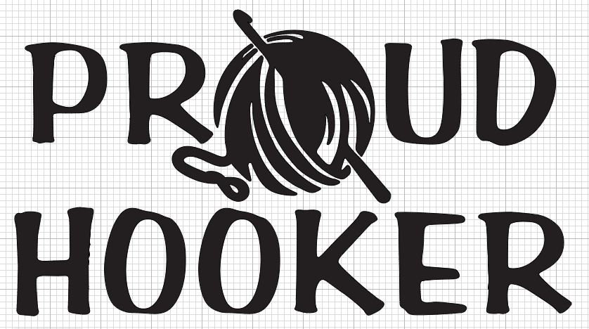 Proud Hooker Crochet Decal